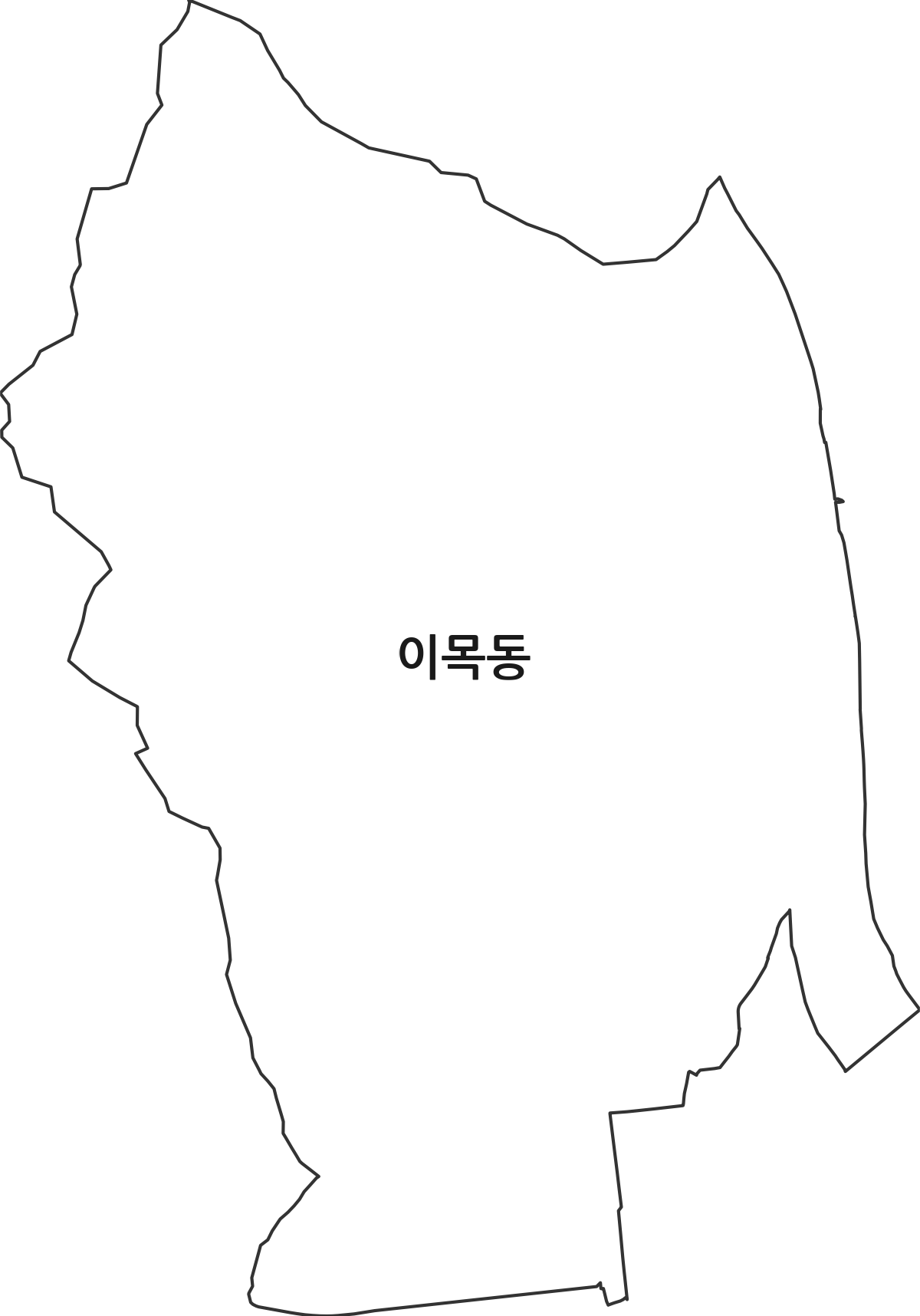 경기도 수원시 장안구 이목동 법정동 행정구역 경계 지도