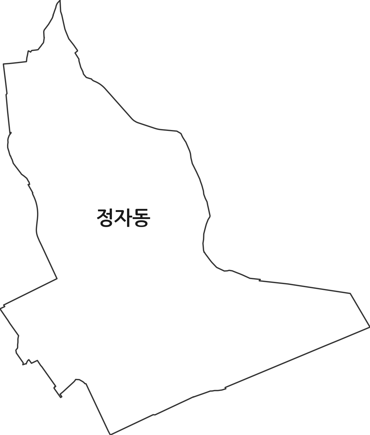 경기도 수원시 장안구 정자동 법정동 행정구역 경계 지도