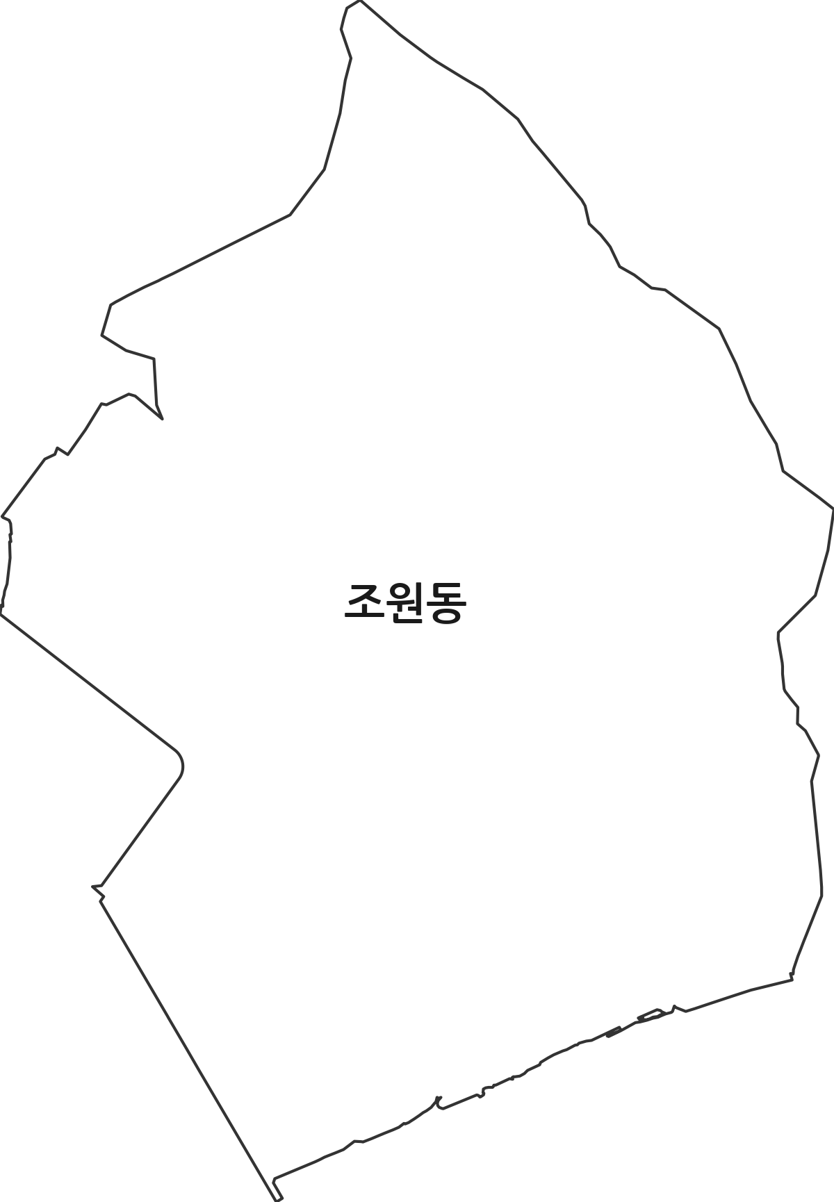 경기도 수원시 장안구 조원동 법정동 행정구역 경계 지도