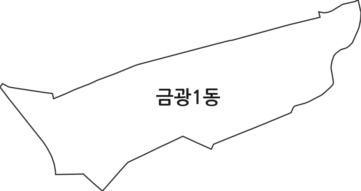 경기도 성남시 중원구 금광1동 행정동 행정구역 경계 지도