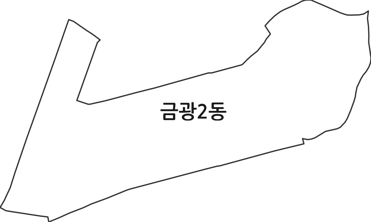 경기도 성남시 중원구 금광2동 행정동 행정구역 경계 지도