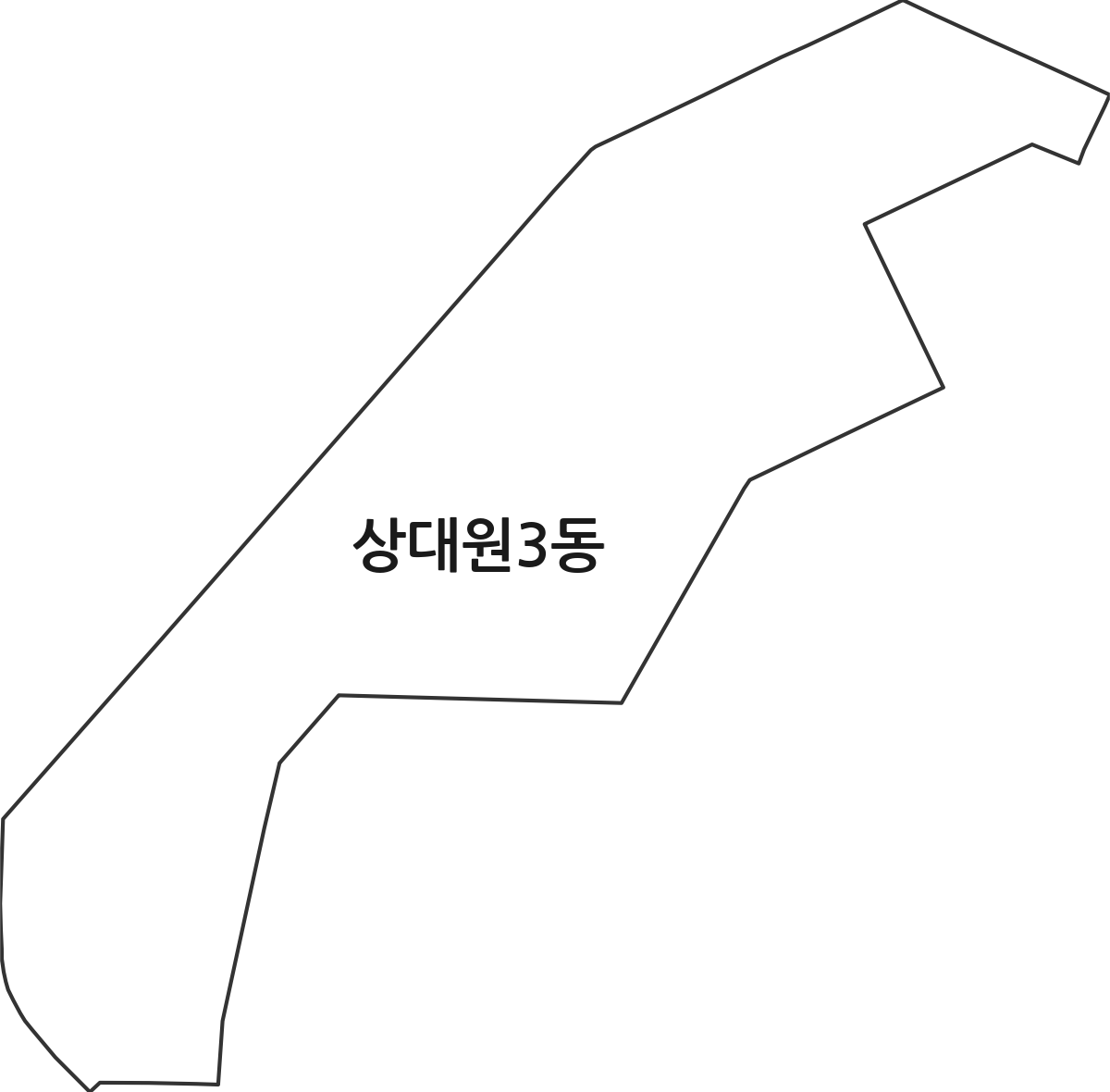 경기도 성남시 중원구 상대원3동 행정동 행정구역 경계 지도