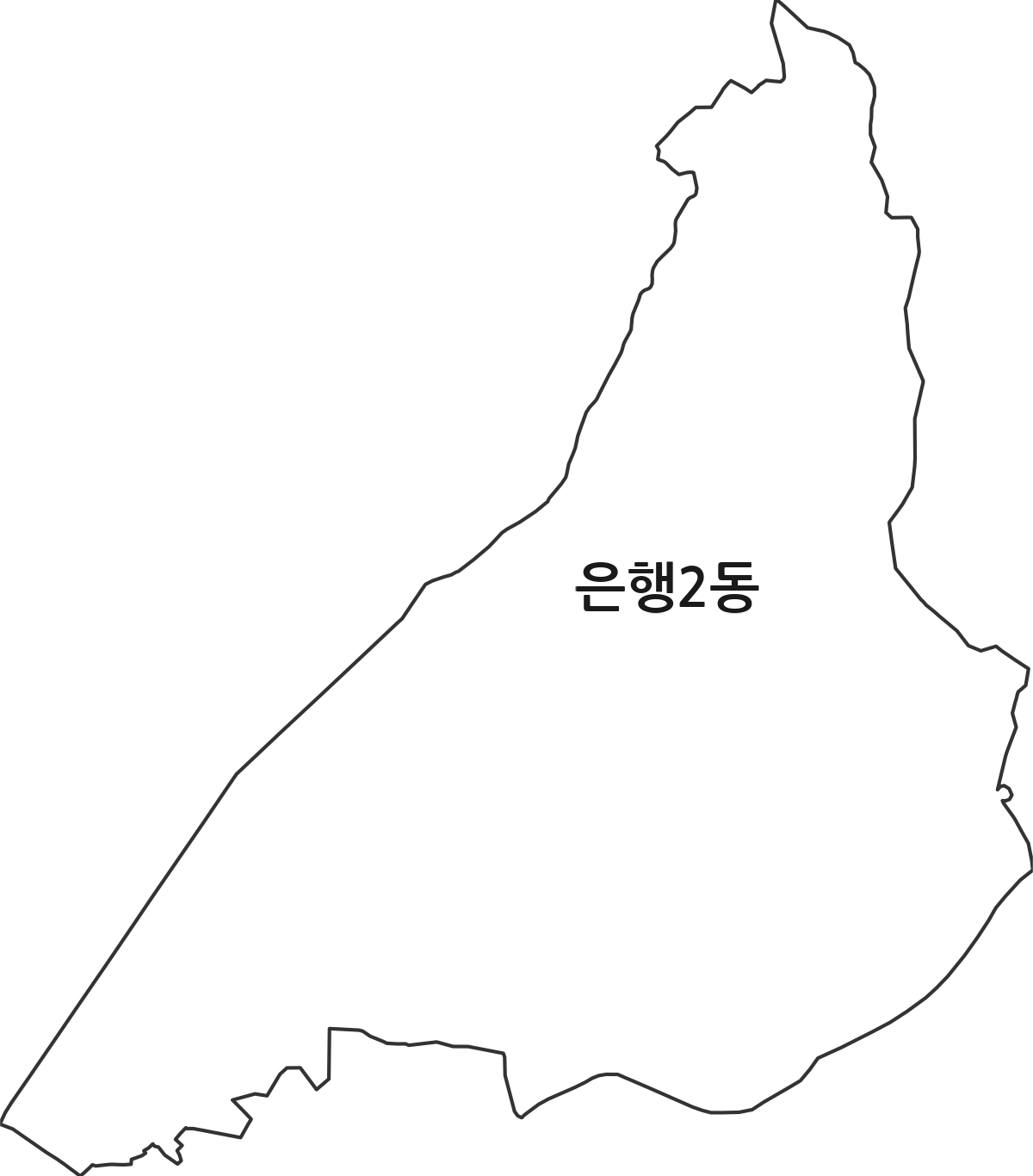 경기도 성남시 중원구 은행2동 행정동 행정구역 경계 지도