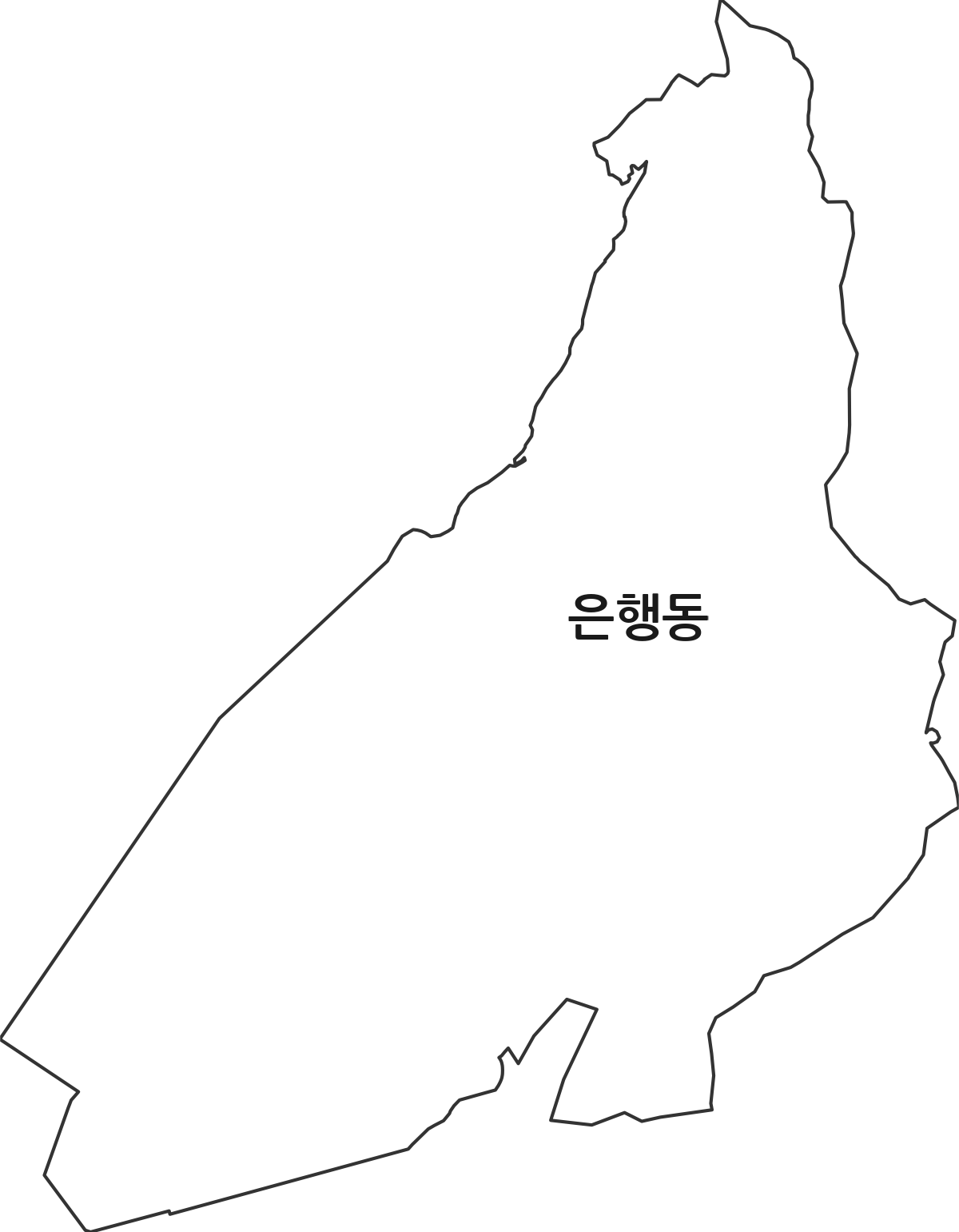 경기도 성남시 중원구 은행동 법정동 행정구역 경계 지도