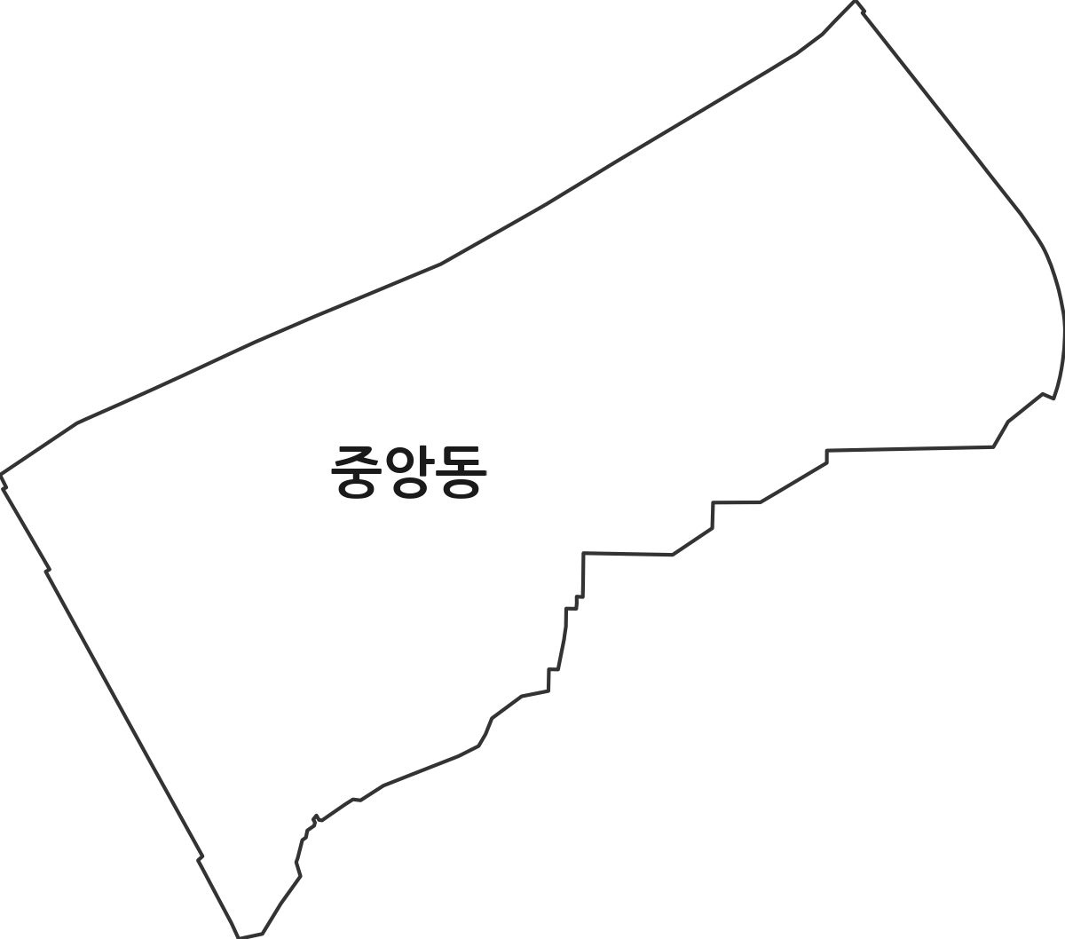 경기도 성남시 중원구 중앙동 법정동 행정구역 경계 지도