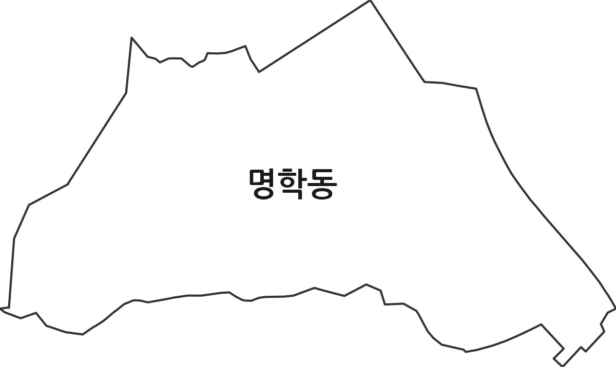 경기도 안양시 만안구 명학동 행정동 행정구역 경계 지도