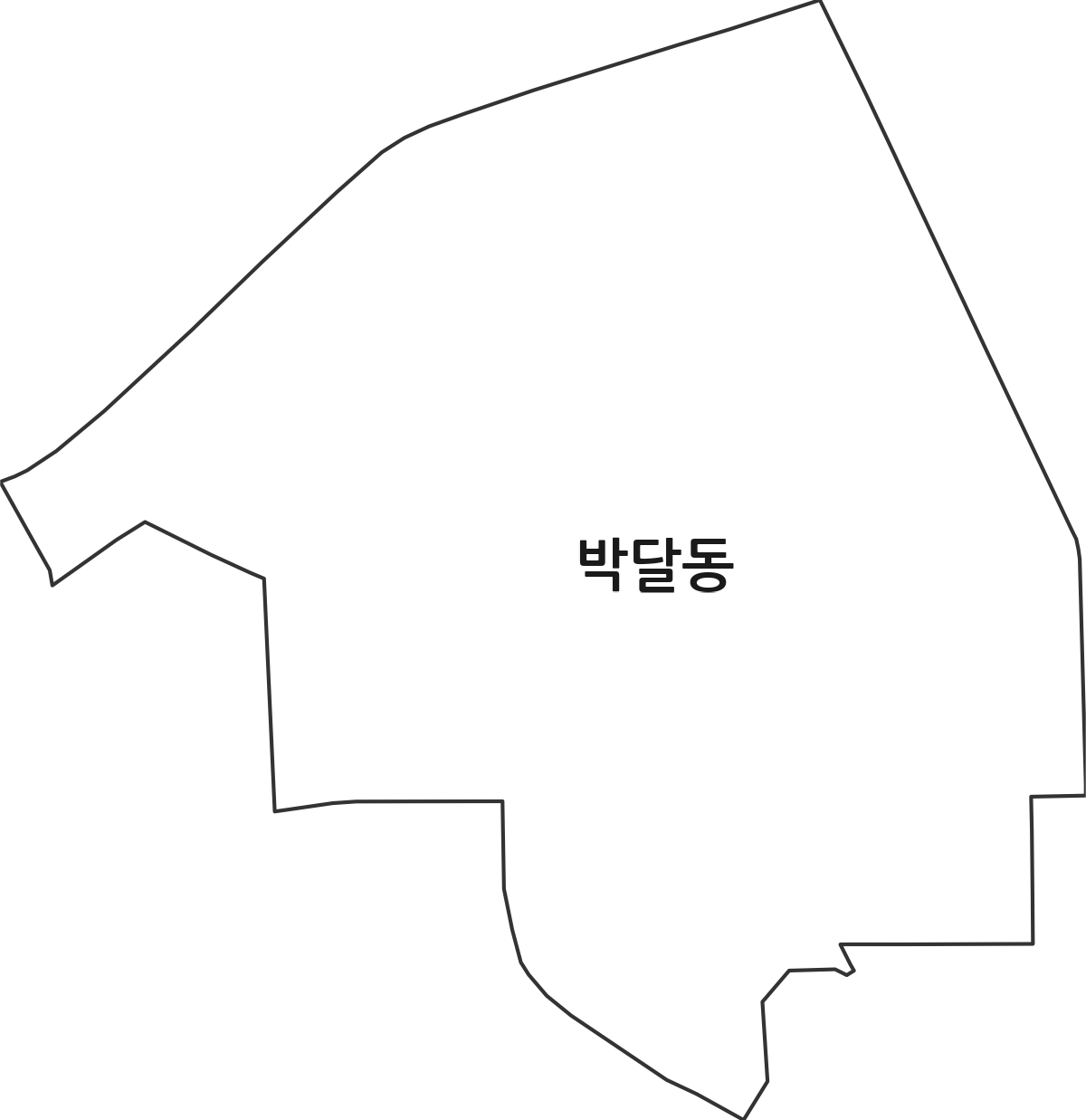 경기도 안양시 만안구 박달동 행정동 행정구역 경계 지도