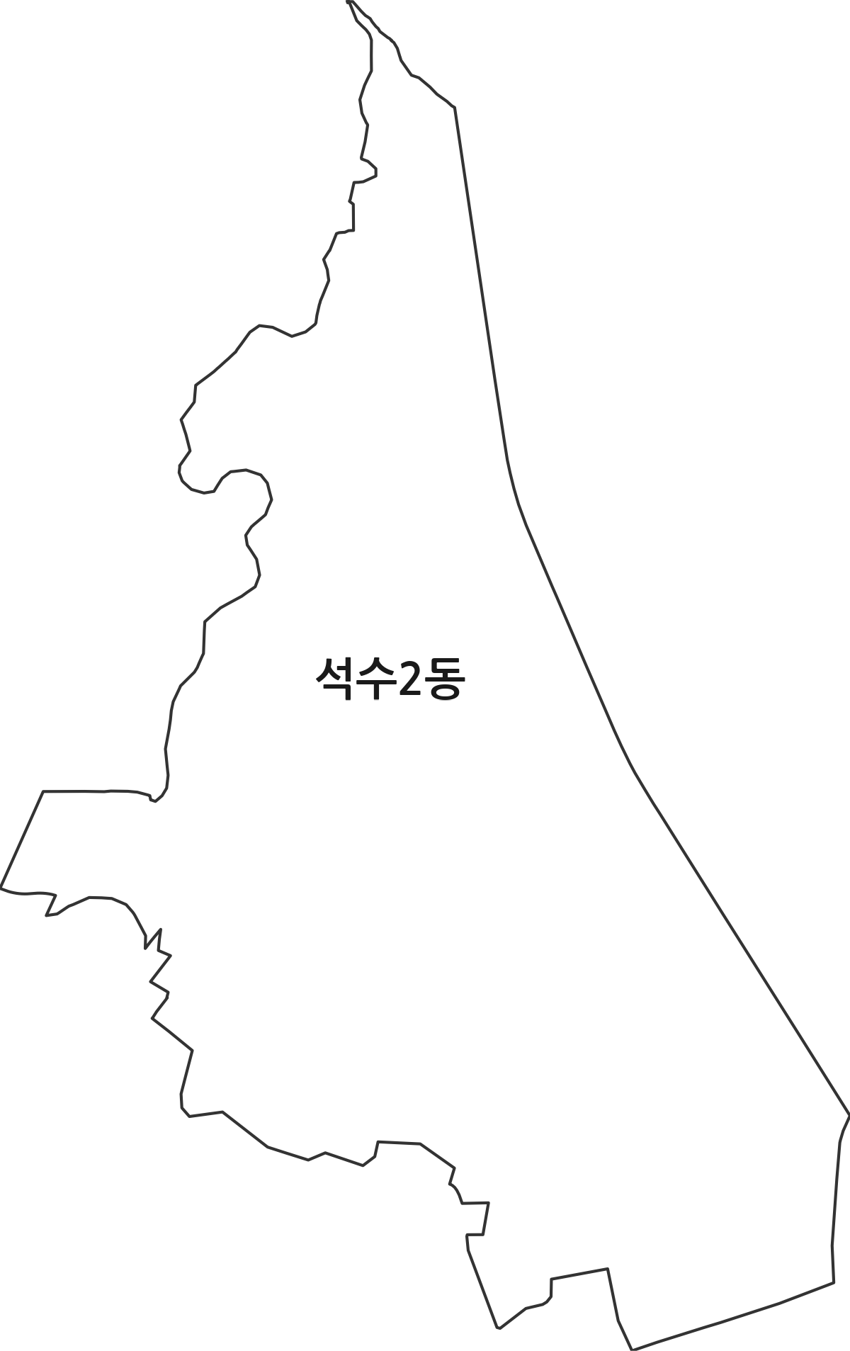 경기도 안양시 만안구 석수2동 행정동 행정구역 경계 지도