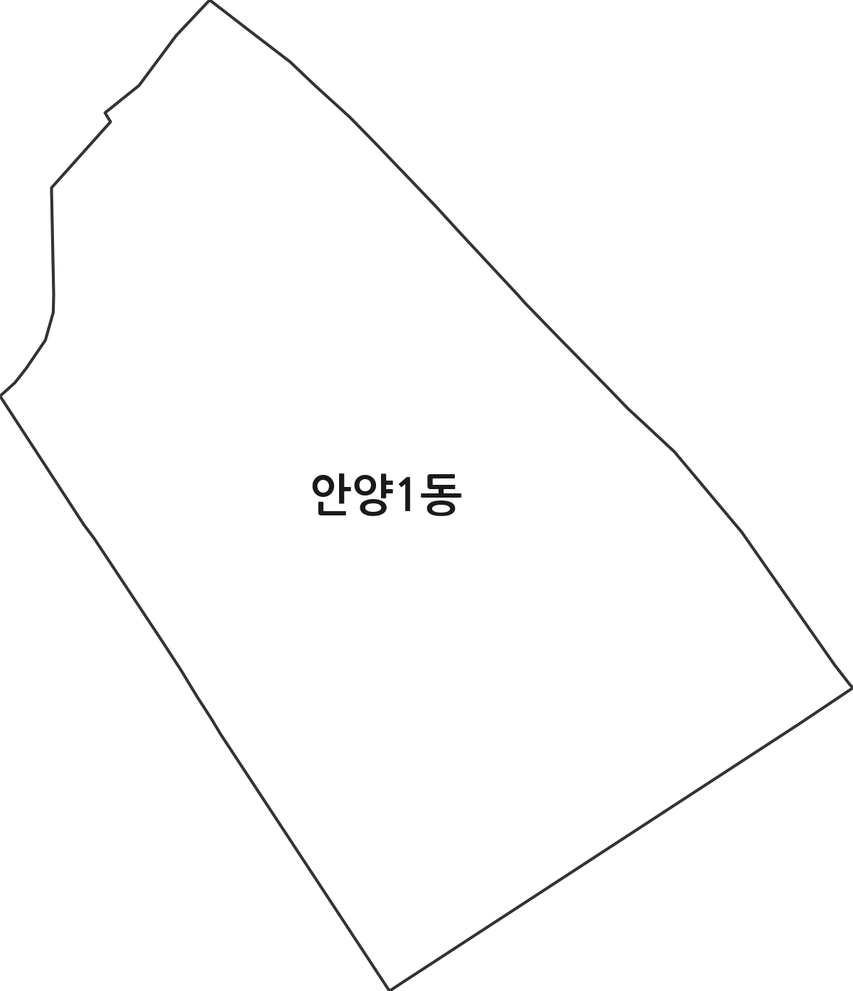경기도 안양시 만안구 안양1동 행정동 행정구역 경계 지도