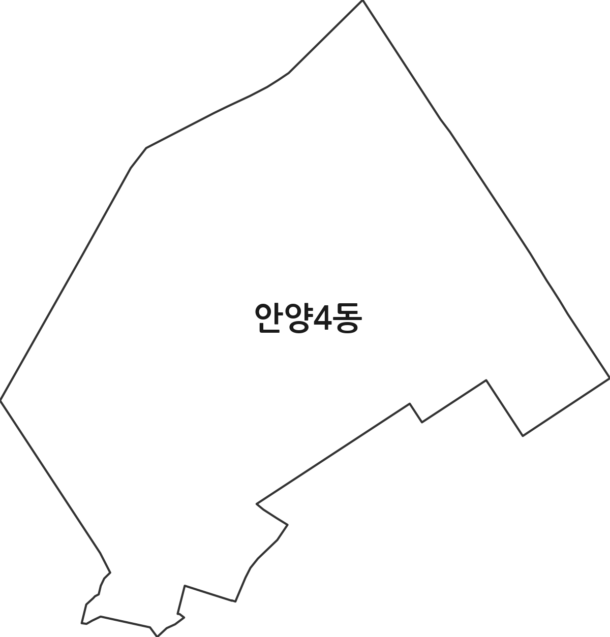 경기도 안양시 만안구 안양4동 행정동 행정구역 경계 지도