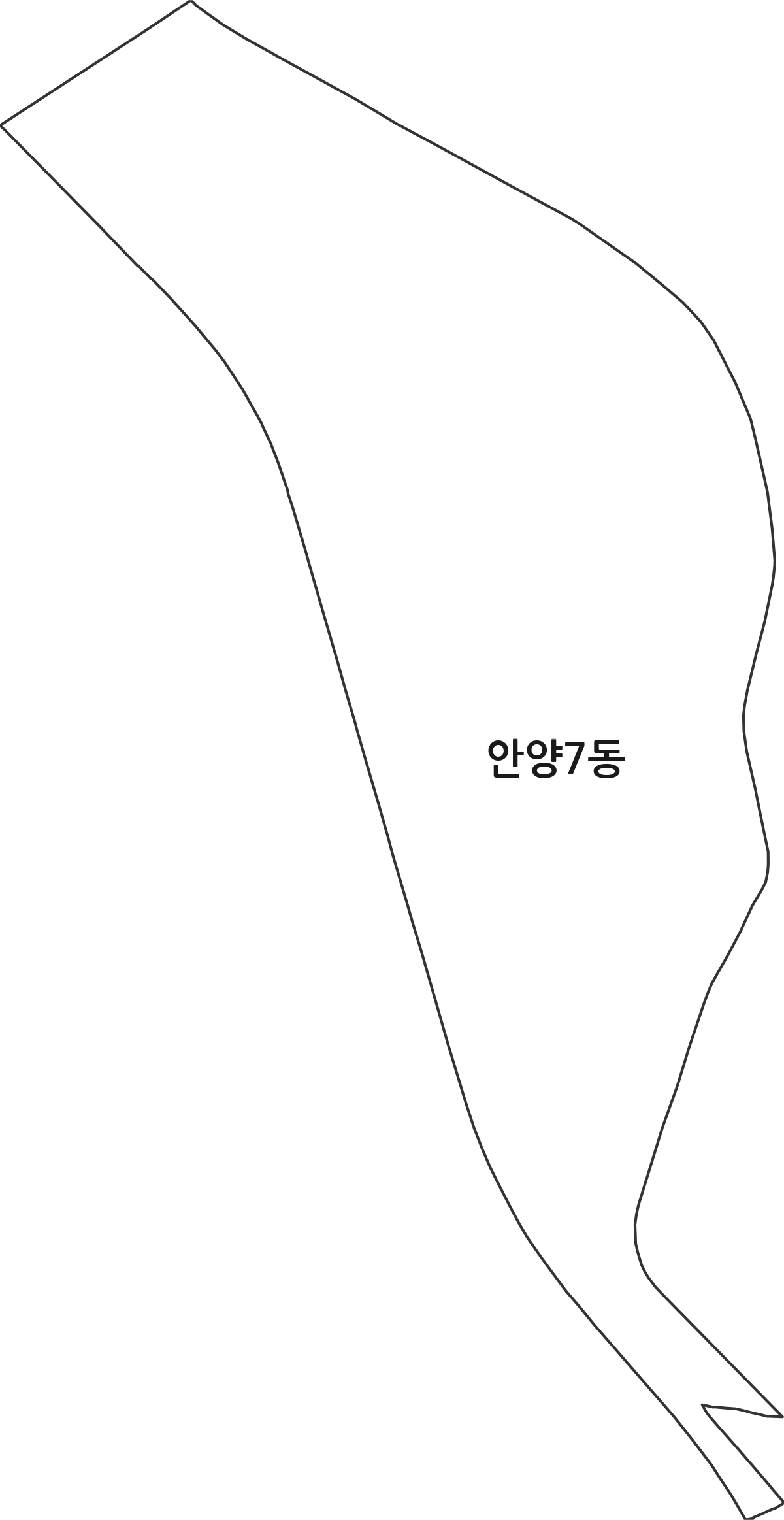 경기도 안양시 만안구 안양7동 행정동 행정구역 경계 지도