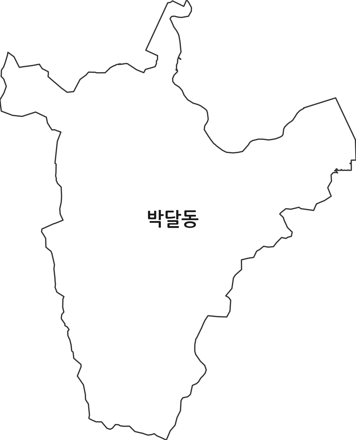 경기도 안양시 만안구 박달동 법정동 행정구역 경계 지도