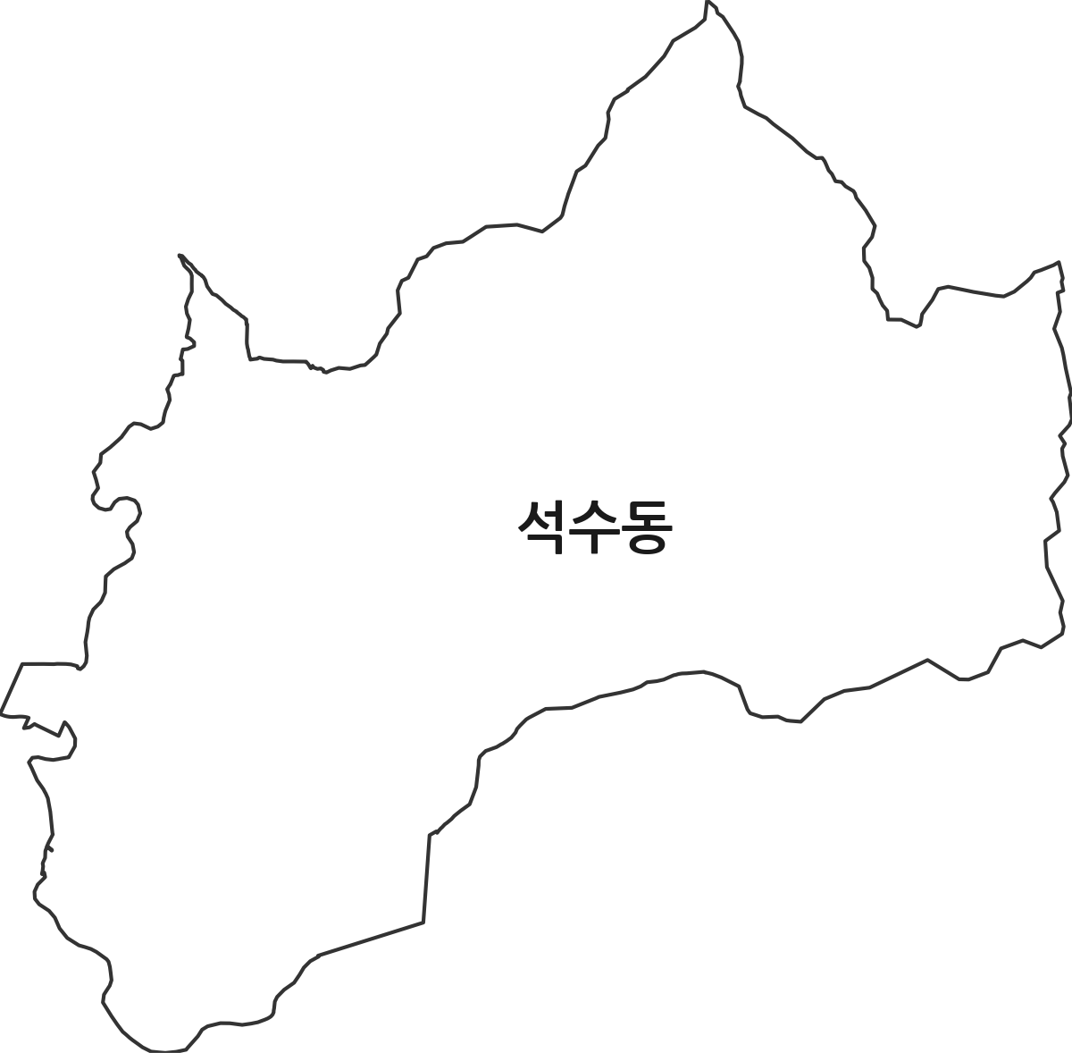경기도 안양시 만안구 석수동 법정동 행정구역 경계 지도