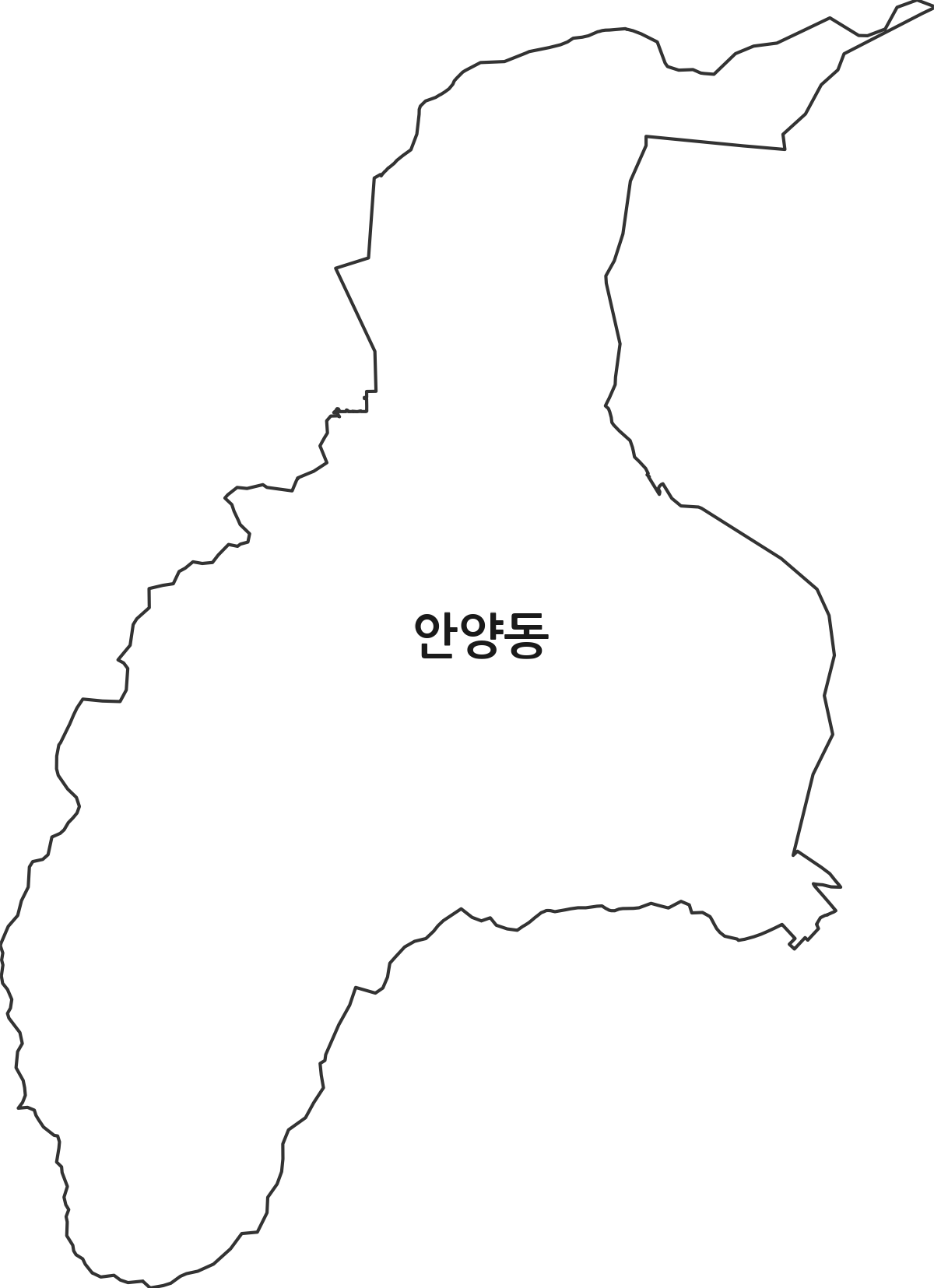 경기도 안양시 만안구 안양동 법정동 행정구역 경계 지도