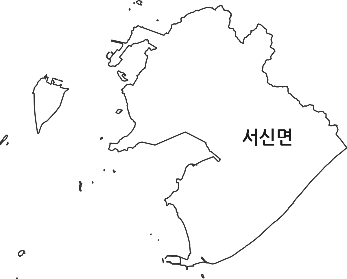 경기도 화성시 만세구 서신면 행정동 행정구역 경계 지도
