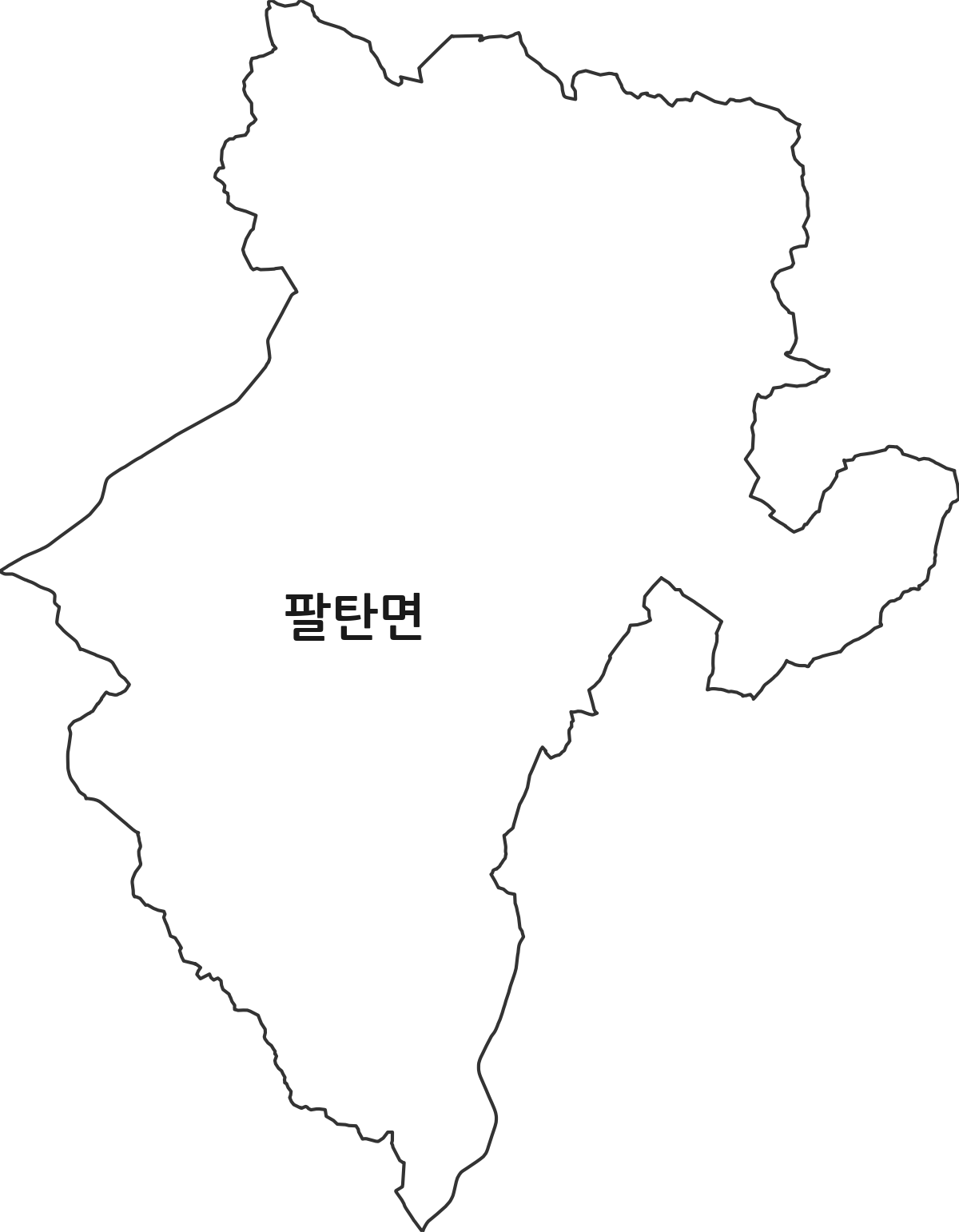 경기도 화성시 만세구 팔탄면 행정동 행정구역 경계 지도