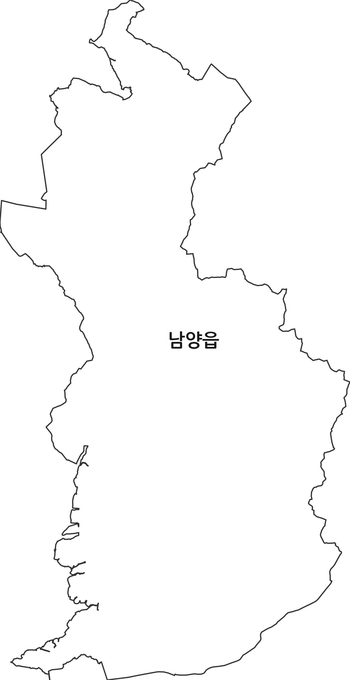 경기도 화성시 만세구 남양읍 법정동 행정구역 경계 지도