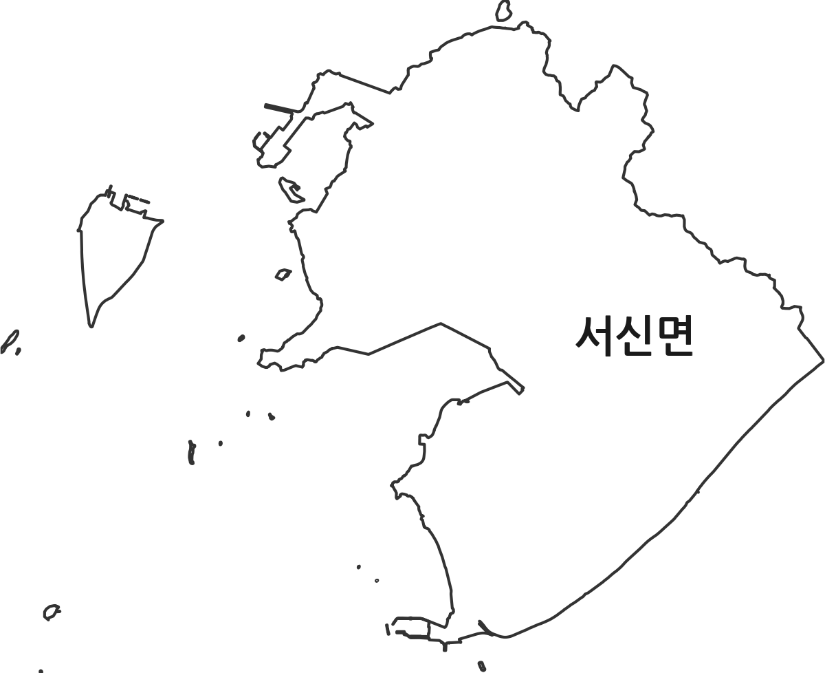 경기도 화성시 만세구 서신면 법정동 행정구역 경계 지도