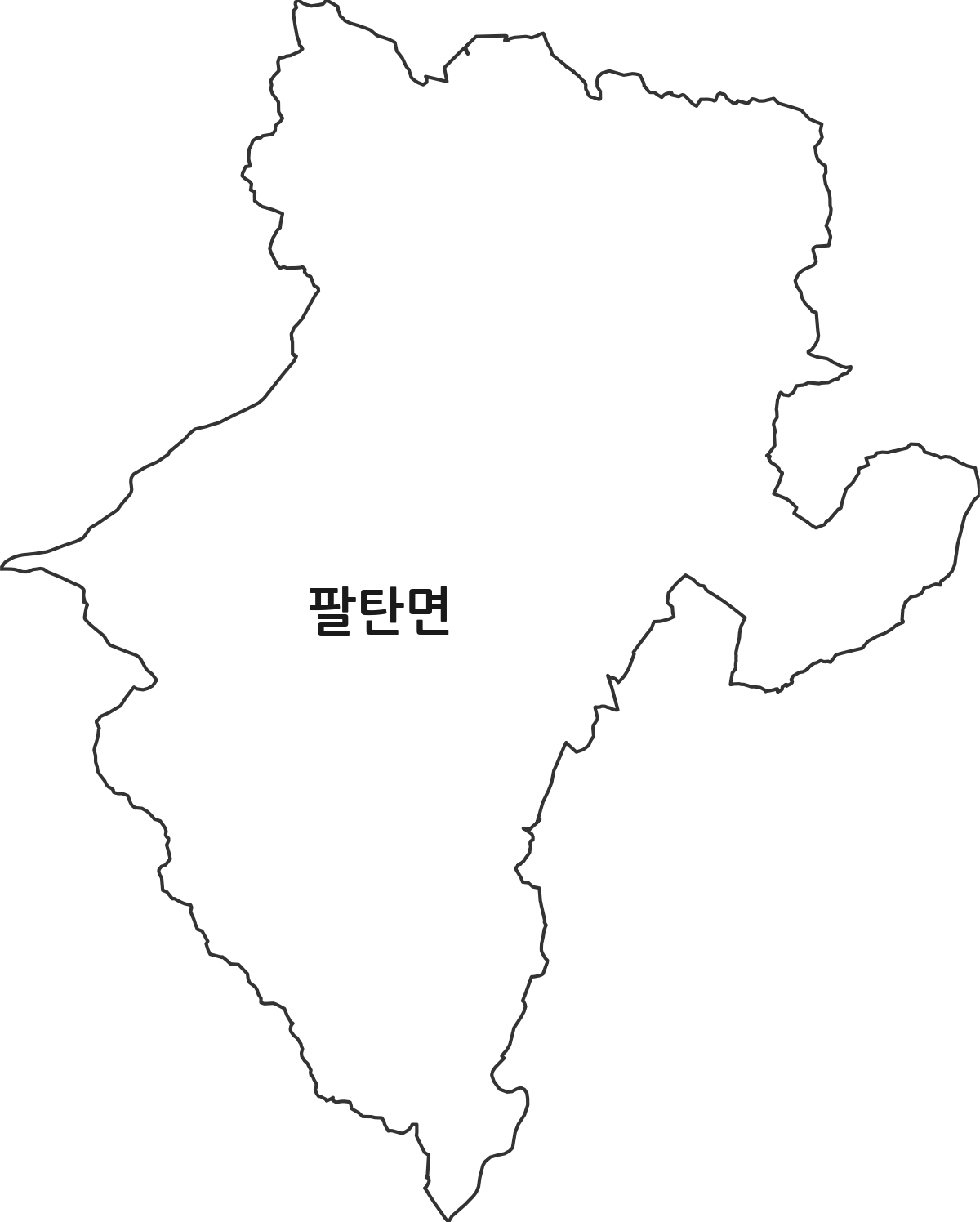경기도 화성시 만세구 팔탄면 법정동 행정구역 경계 지도