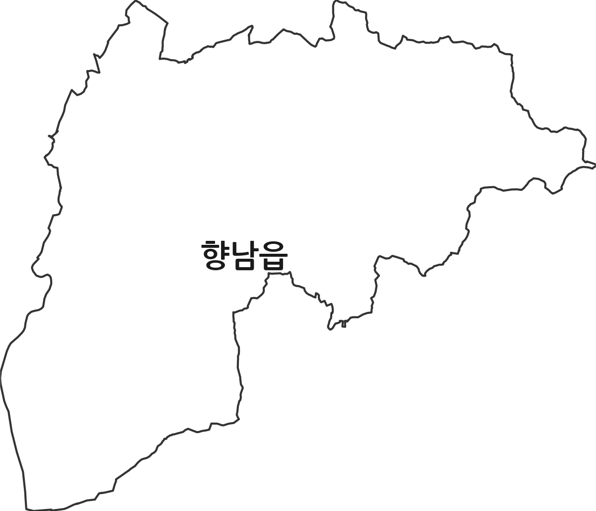 경기도 화성시 만세구 향남읍 법정동 행정구역 경계 지도