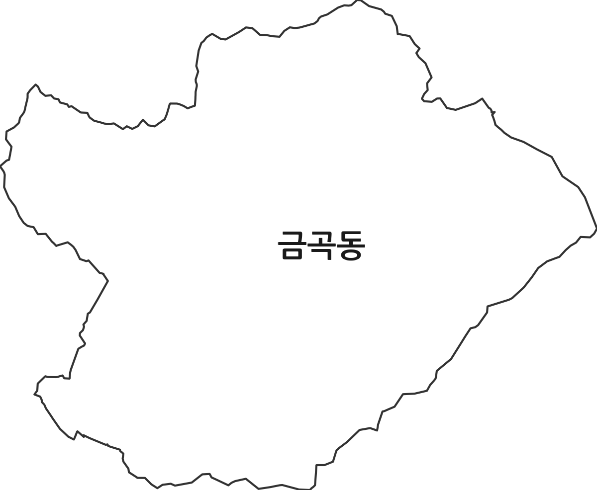 경기도 남양주시 금곡동 행정동 행정구역 경계 지도