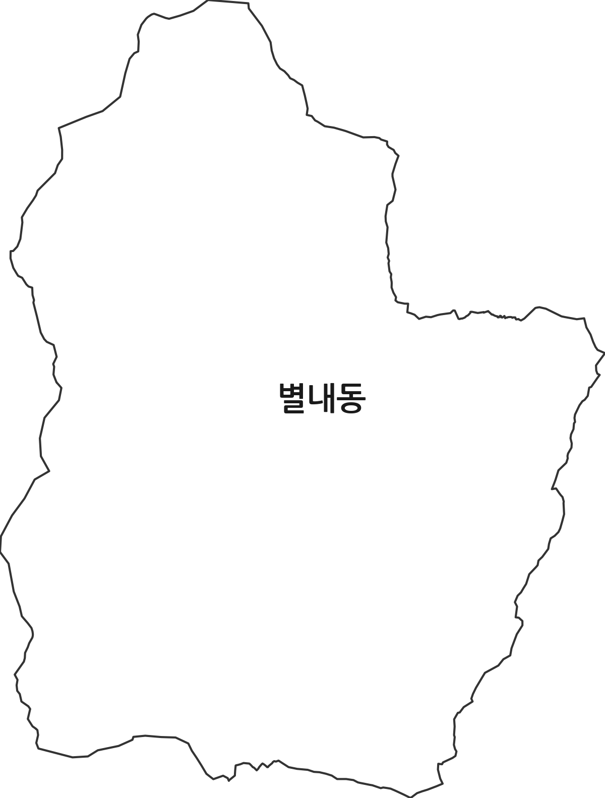 경기도 남양주시 별내동 행정동 행정구역 경계 지도