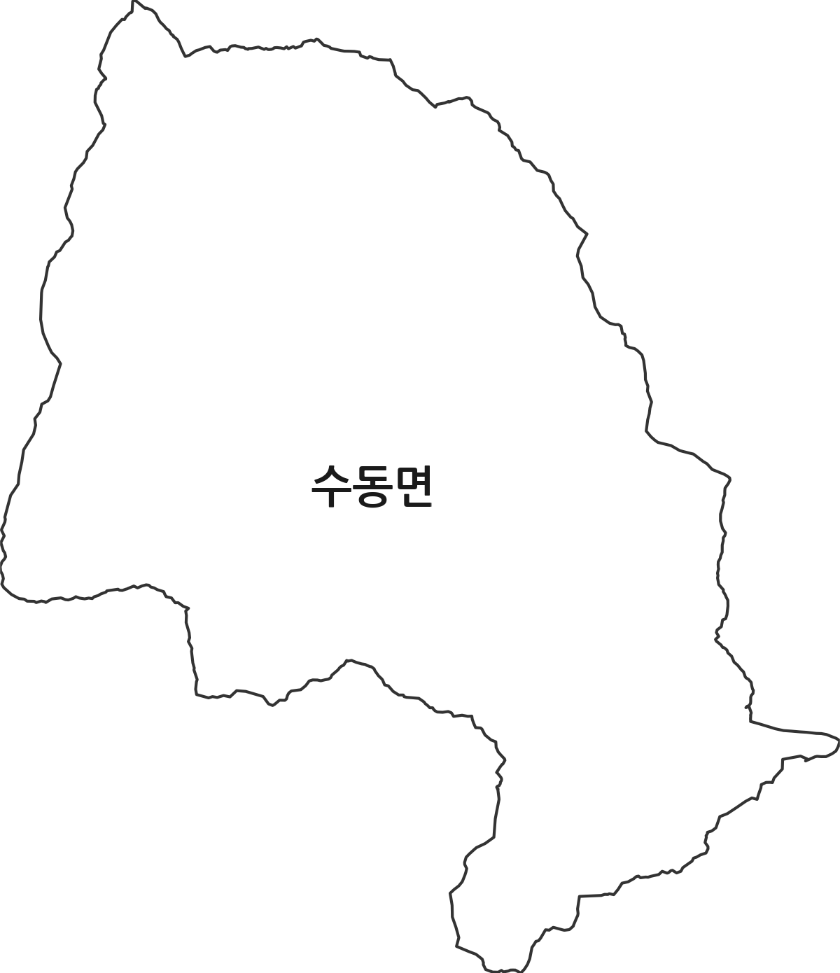 경기도 남양주시 수동면 행정동 행정구역 경계 지도