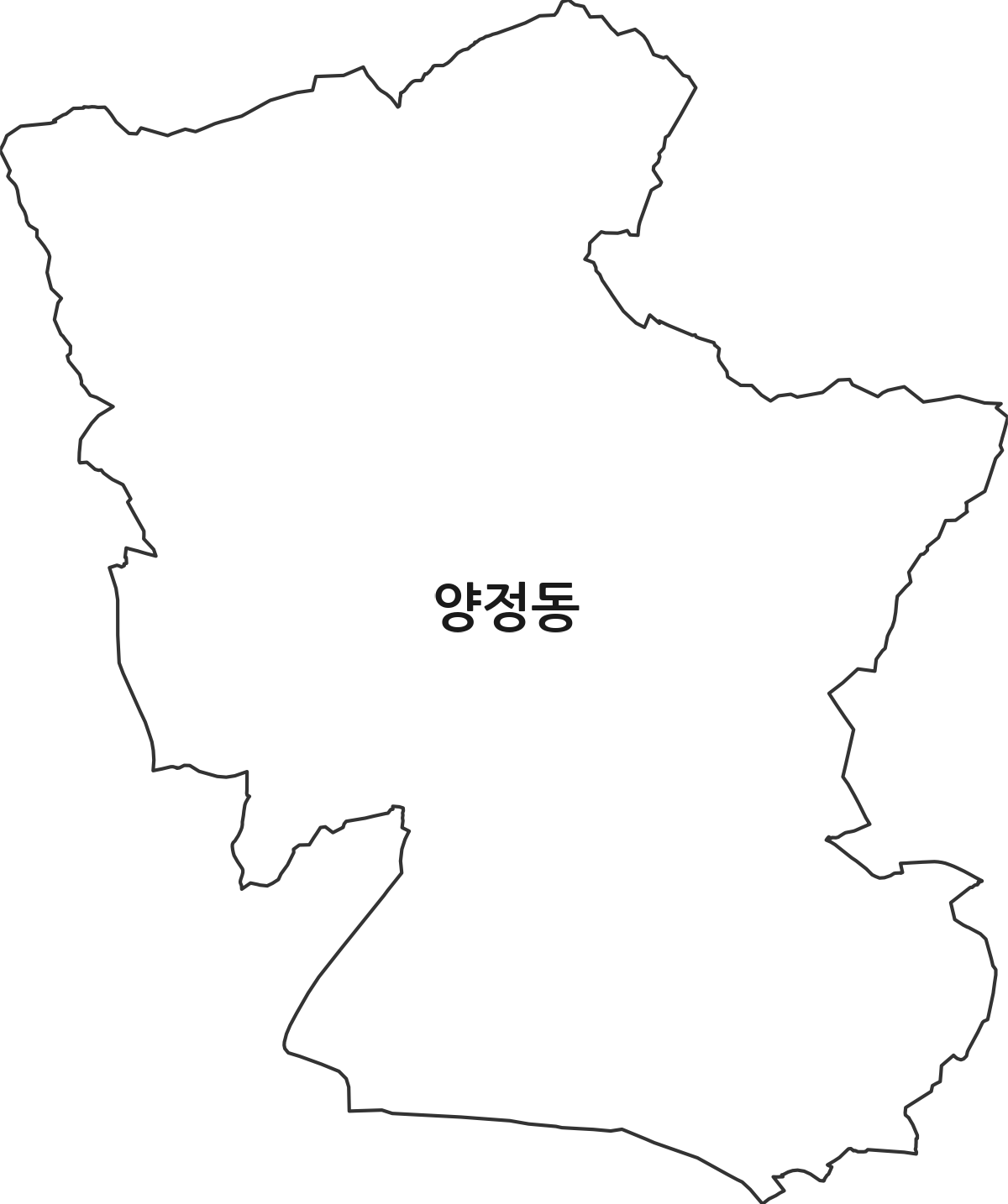 경기도 남양주시 양정동 행정동 행정구역 경계 지도