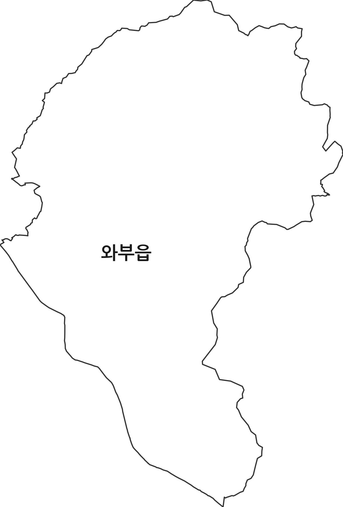 경기도 남양주시 와부읍 행정동 행정구역 경계 지도
