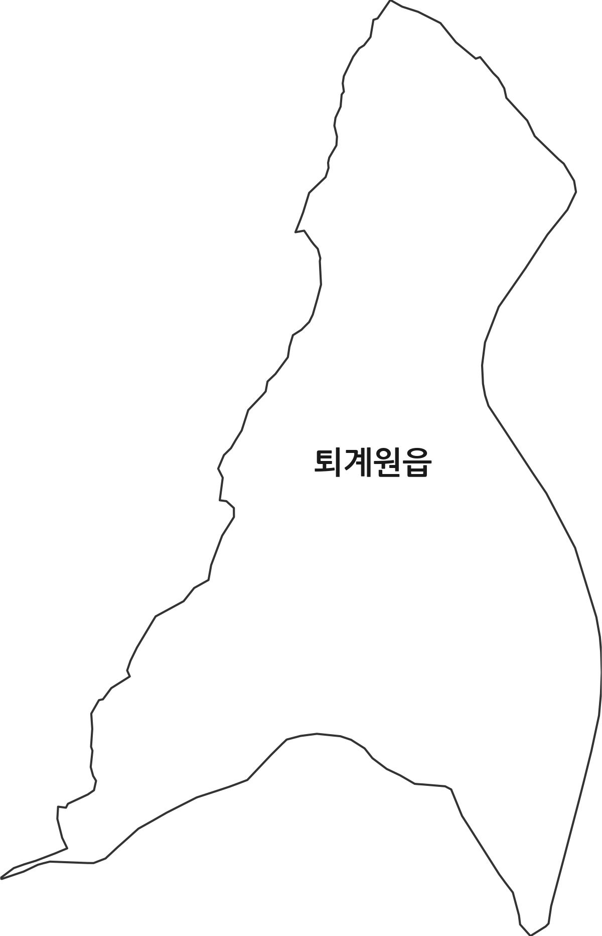 경기도 남양주시 퇴계원읍 행정동 행정구역 경계 지도