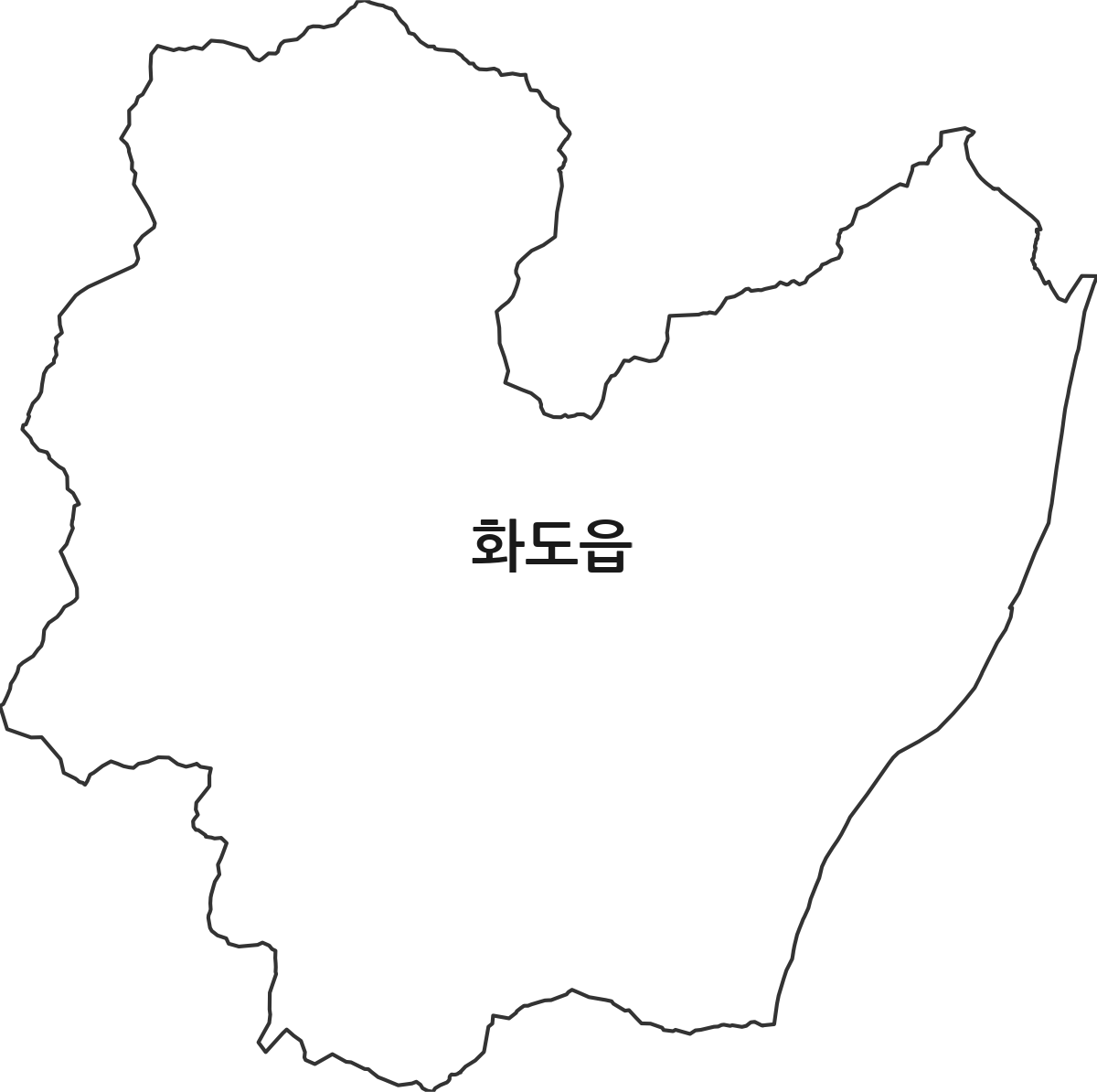경기도 남양주시 화도읍 행정동 행정구역 경계 지도