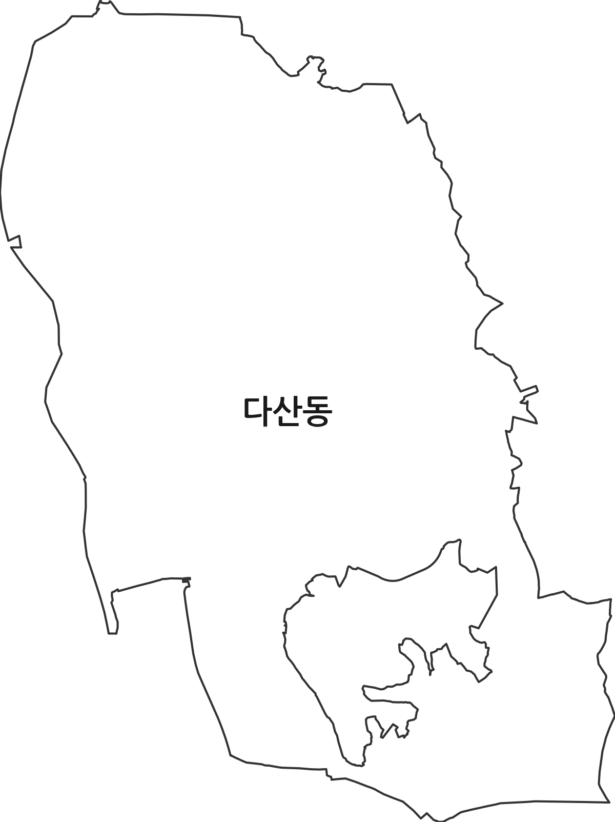 경기도 남양주시 다산동 법정동 행정구역 경계 지도