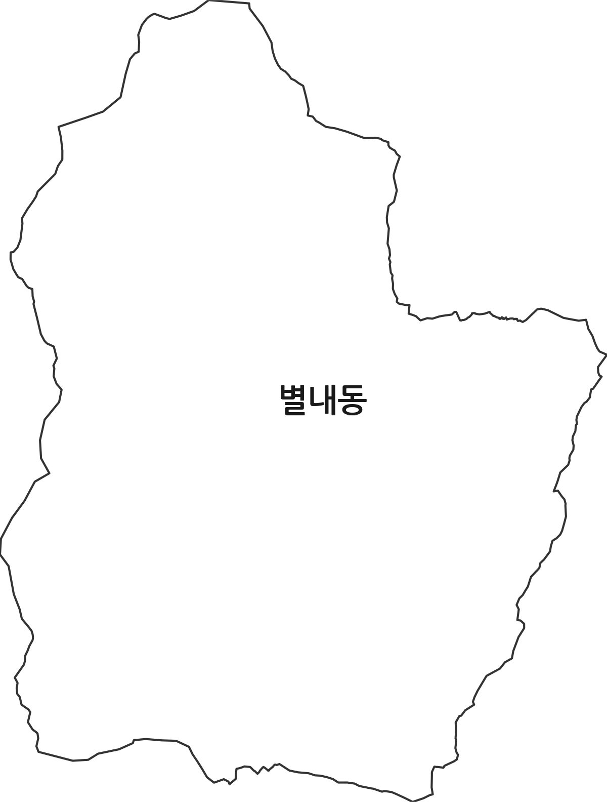 경기도 남양주시 별내동 법정동 행정구역 경계 지도