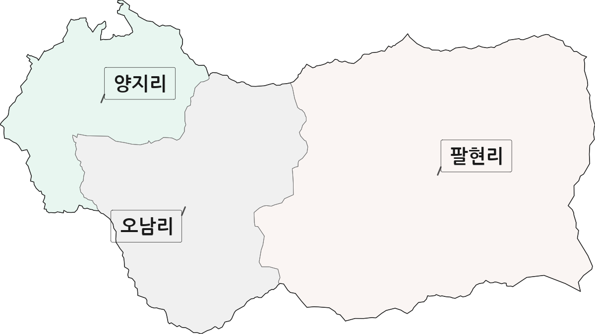 경기도 남양주시 오남읍 법정동 리 구분 행정구역 경계 지도