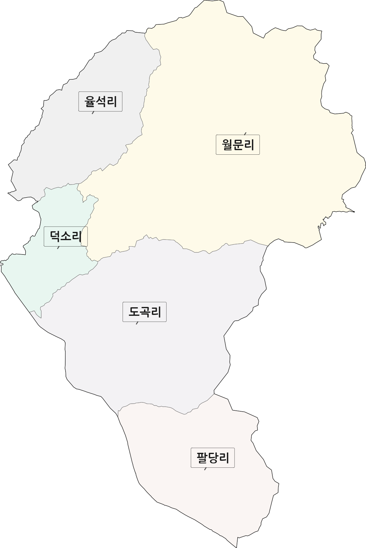 경기도 남양주시 와부읍 법정동 리 구분 행정구역 경계 지도