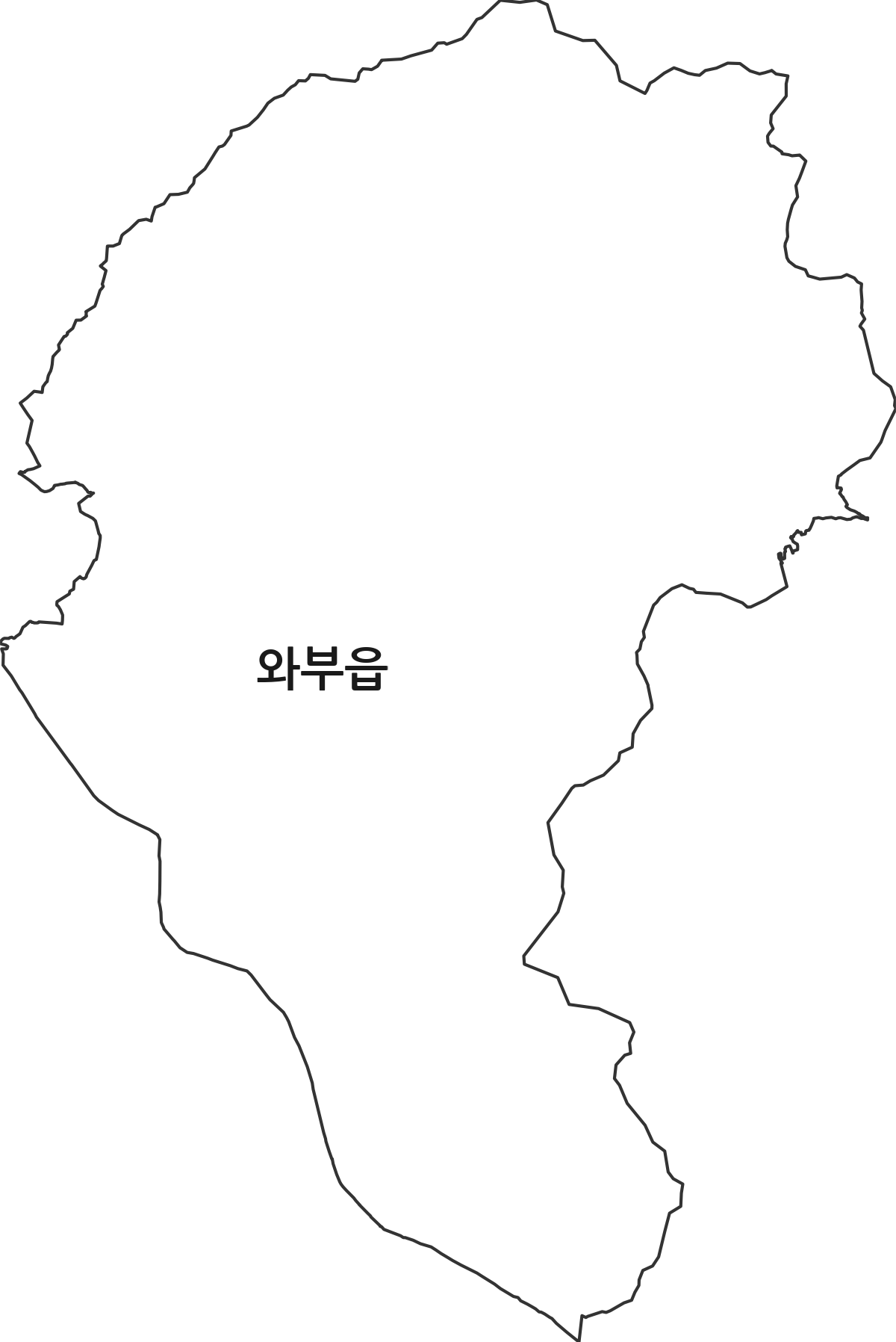 경기도 남양주시 와부읍 법정동 행정구역 경계 지도