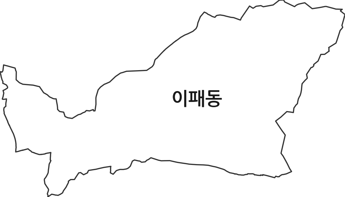 경기도 남양주시 이패동 법정동 행정구역 경계 지도