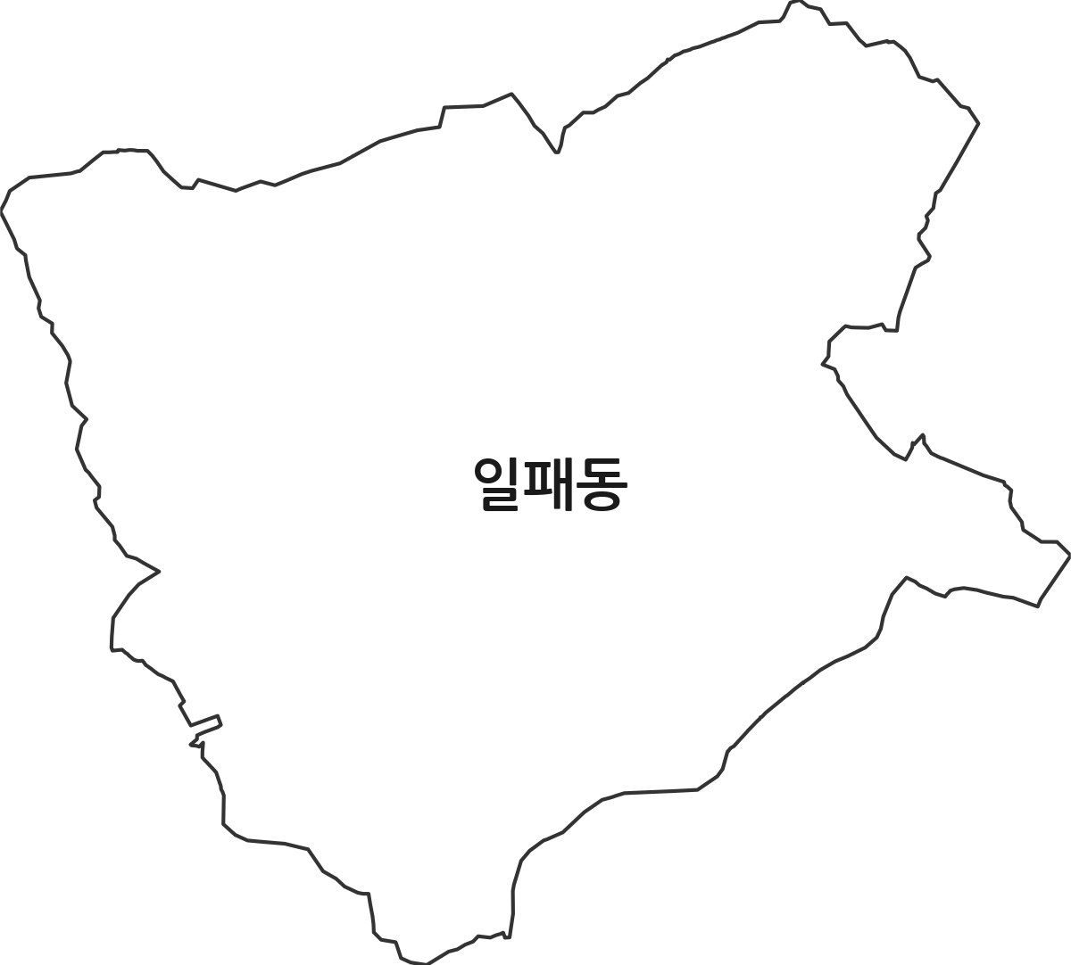 경기도 남양주시 일패동 법정동 행정구역 경계 지도