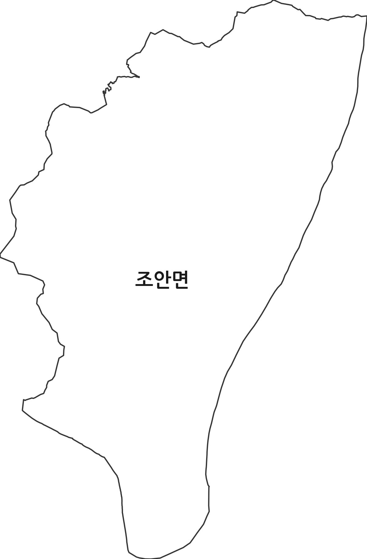 경기도 남양주시 조안면 법정동 행정구역 경계 지도