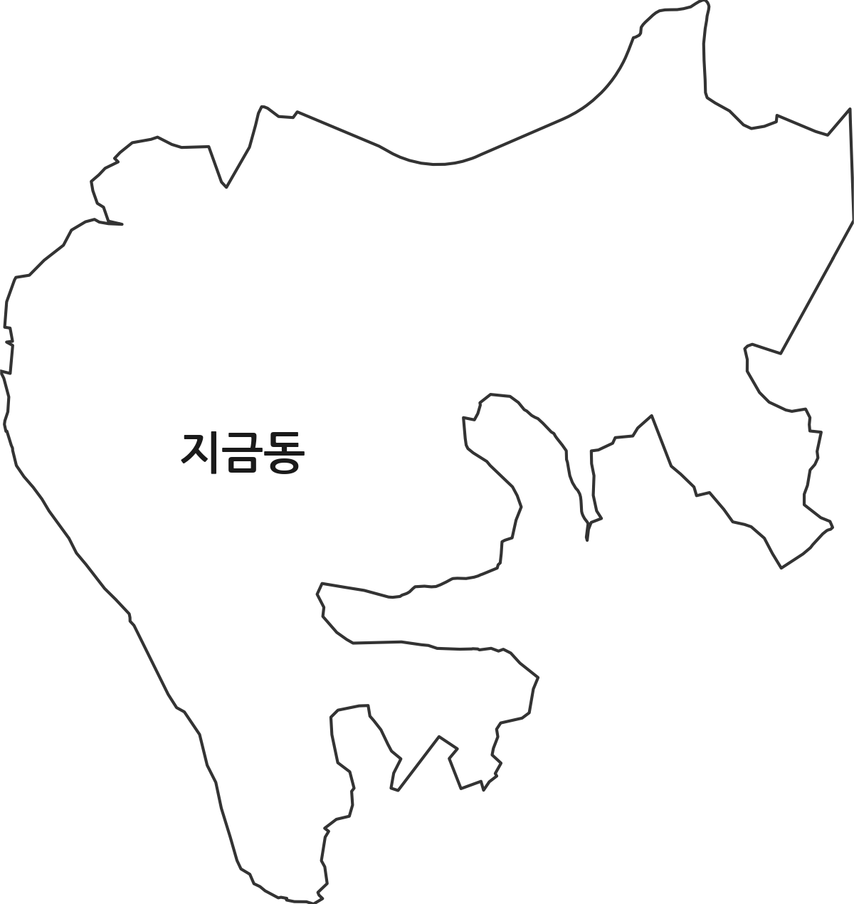 경기도 남양주시 지금동 법정동 행정구역 경계 지도