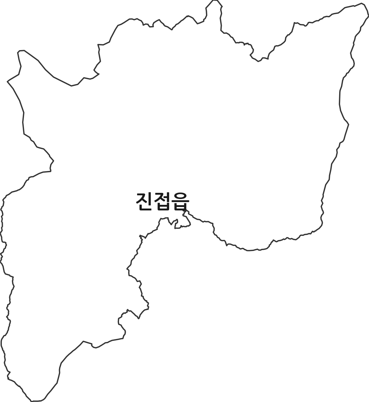 경기도 남양주시 진접읍 법정동 행정구역 경계 지도
