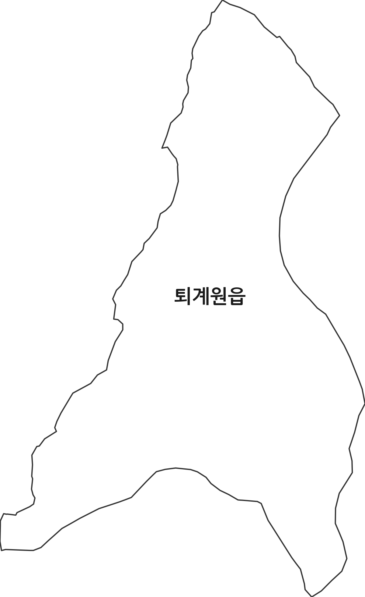 경기도 남양주시 퇴계원읍 법정동 행정구역 경계 지도