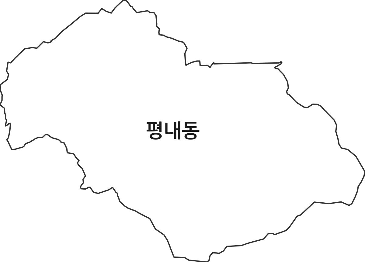 경기도 남양주시 평내동 법정동 행정구역 경계 지도