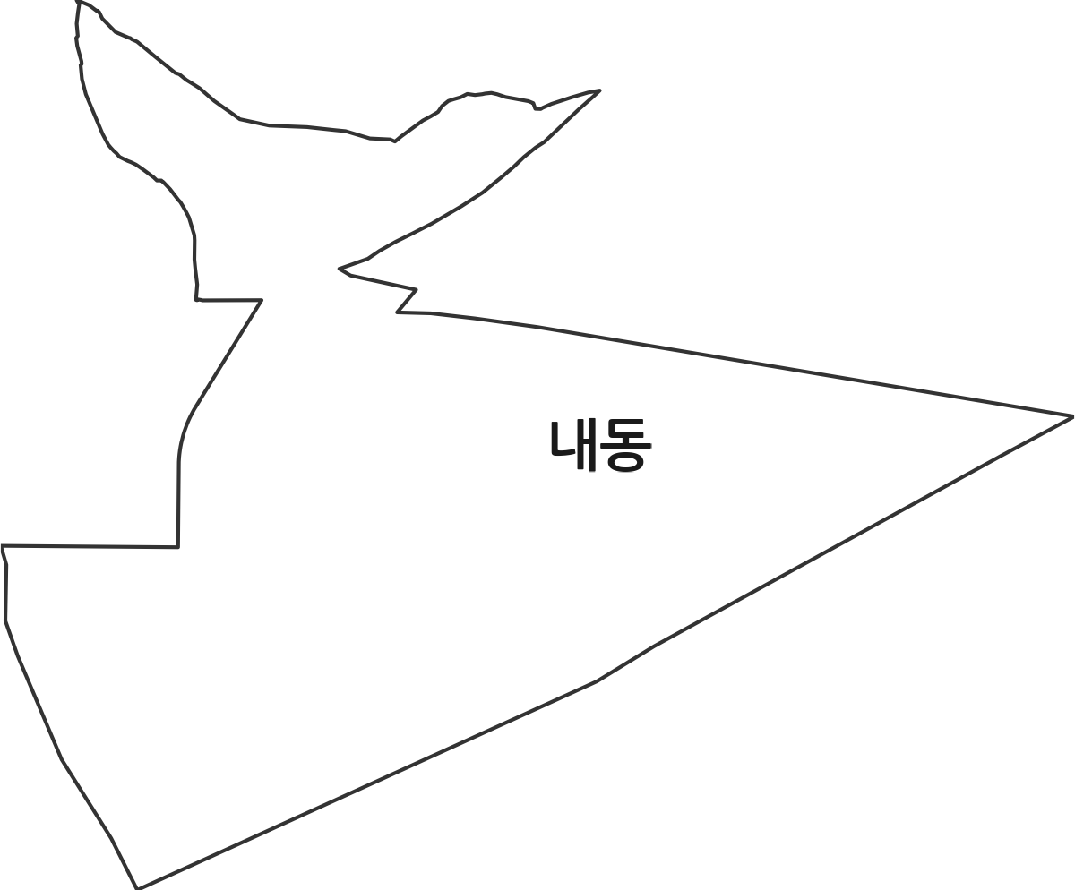 경기도 부천시 오정구 내동 법정동 행정구역 경계 지도