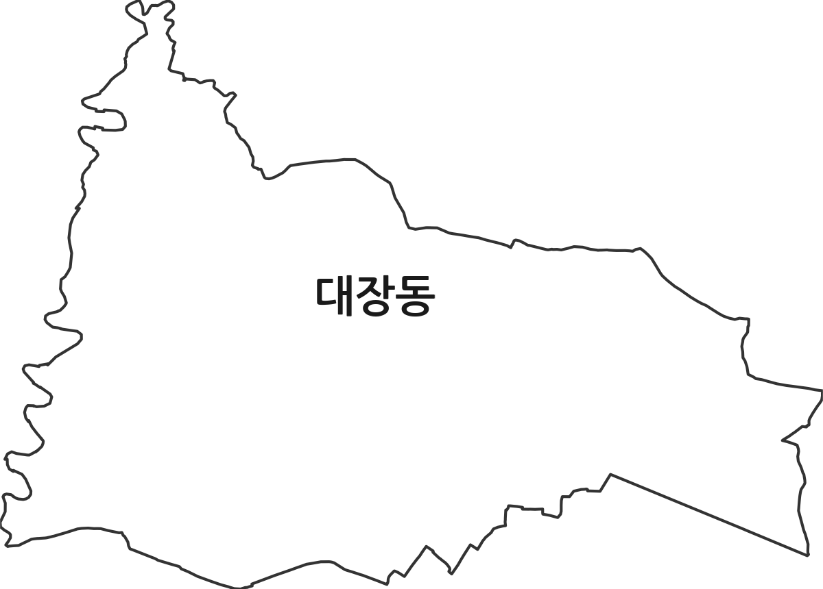 경기도 부천시 오정구 대장동 법정동 행정구역 경계 지도
