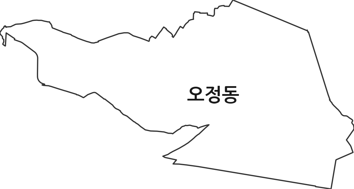 경기도 부천시 오정구 오정동 법정동 행정구역 경계 지도