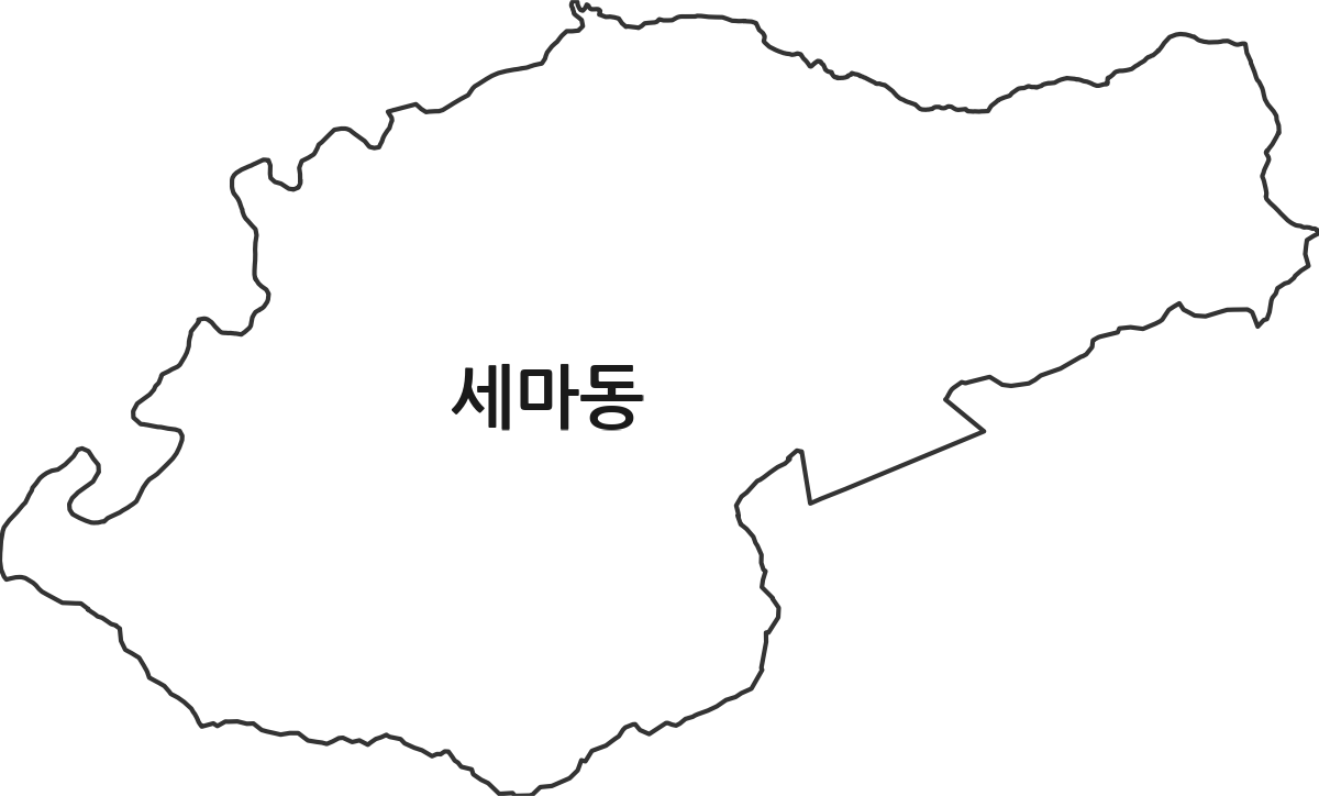 경기도 오산시 세마동 행정동 행정구역 경계 지도