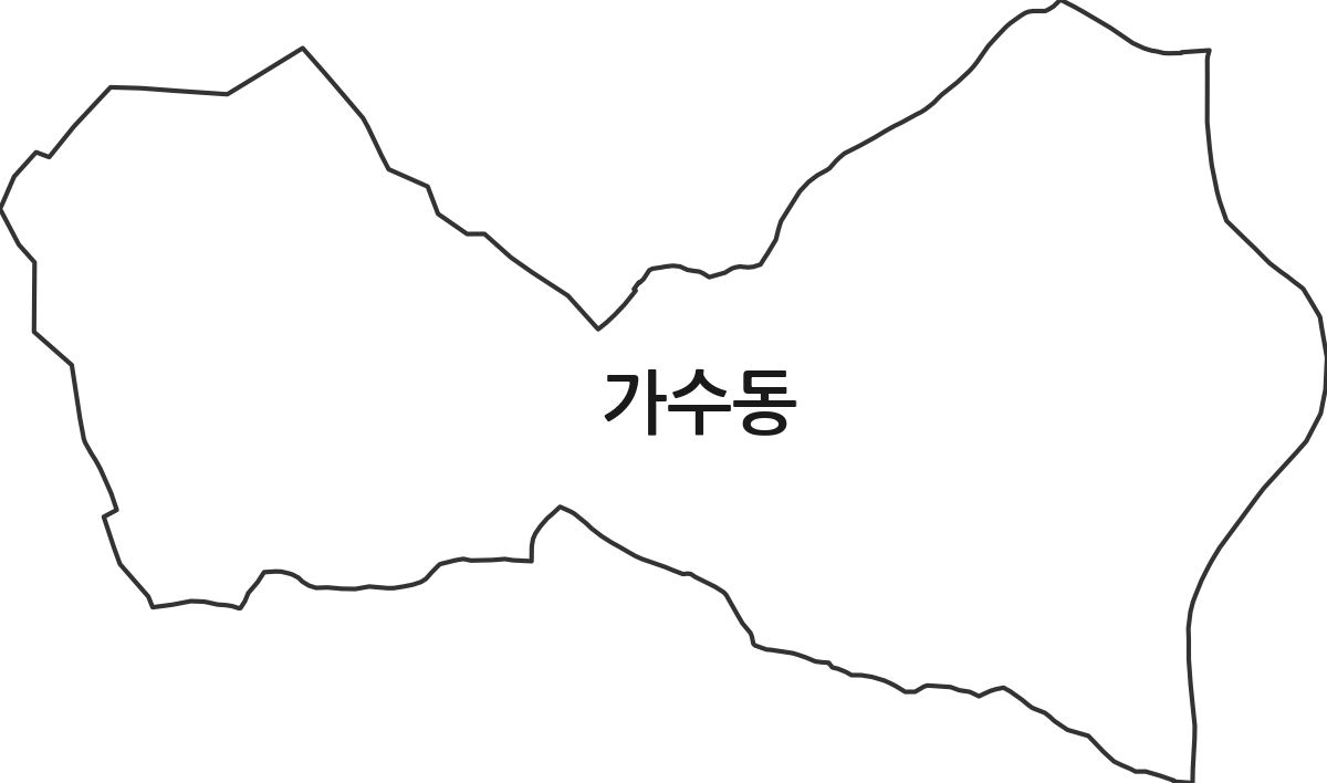경기도 오산시 가수동 법정동 행정구역 경계 지도