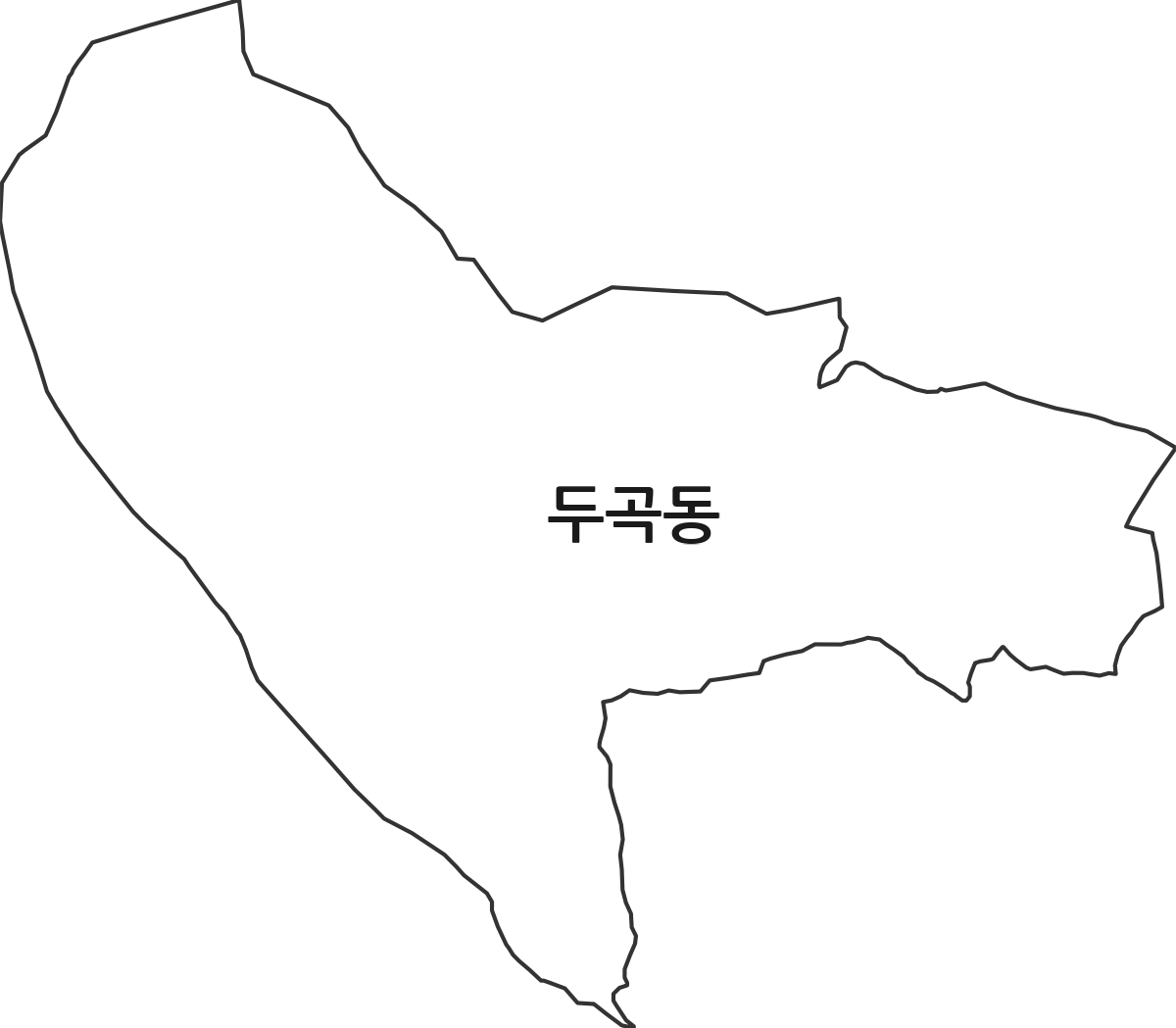 경기도 오산시 두곡동 법정동 행정구역 경계 지도