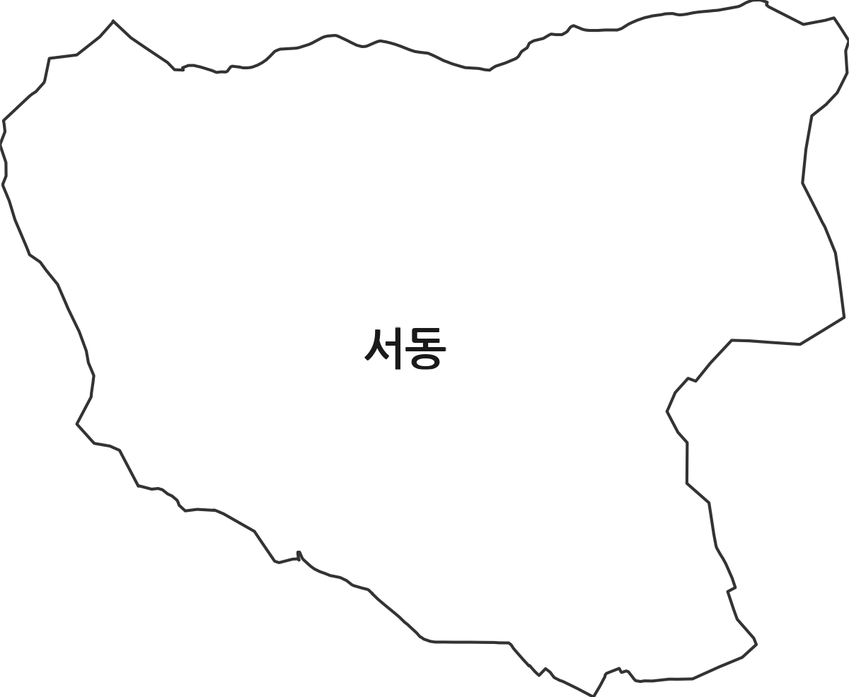 경기도 오산시 서동 법정동 행정구역 경계 지도